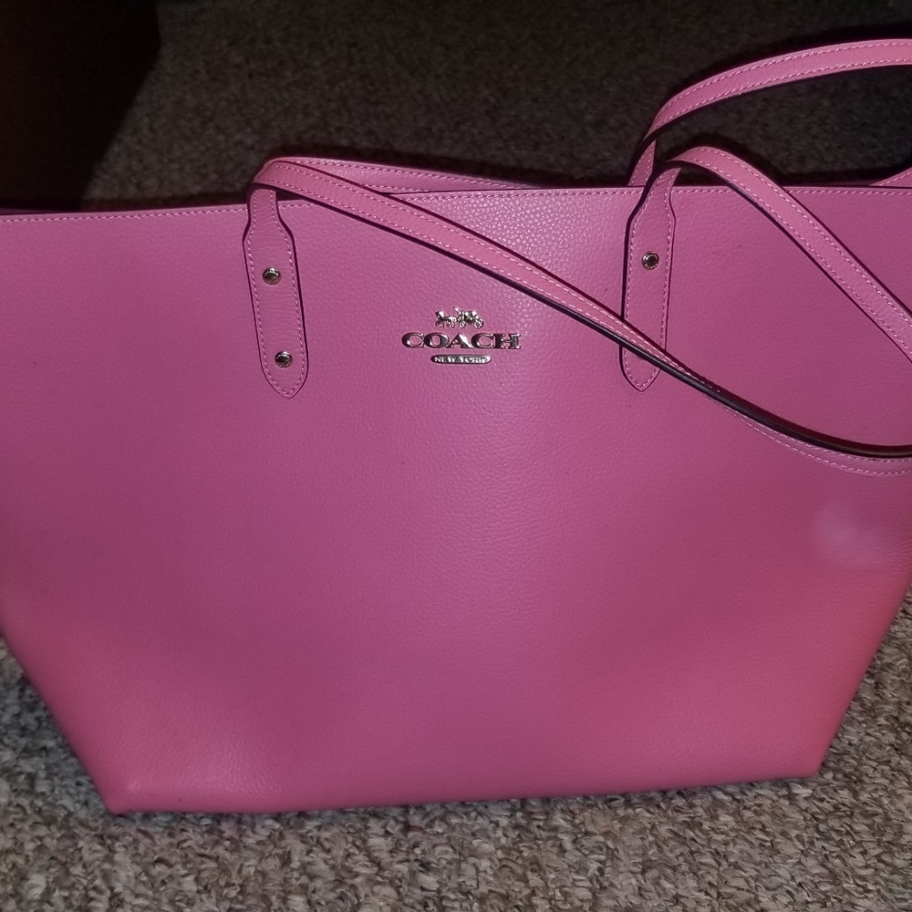 Coach pink tote bag